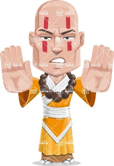 Vector Monk Male Cartoon Character Dawa Stop 2 Graphicmama