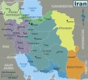 Grande mapa de regiones de Irán | Irán | Asia | Mapas del Mundo