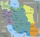 Large regions map of Iran | Iran | Asia | Mapsland | Maps of the World