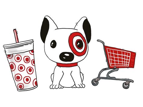 Target Dog Dog Illustration Watercolor Illustration Digital