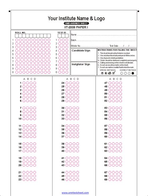 (for malaysian schools by henry tan). JEE OMR sheets contain index points on all four corners of ...