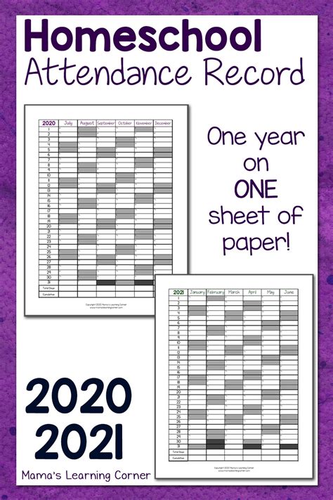 2021 Free Printable Attendance Sheet Attendance Sheet