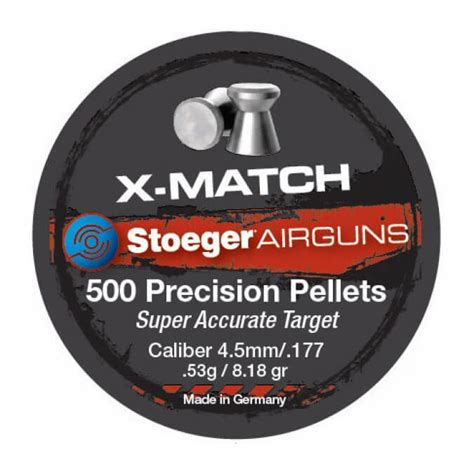 Stoeger X Match Flat 177cal Air Rifle Pellets Qty 500 Holts Gun Shop