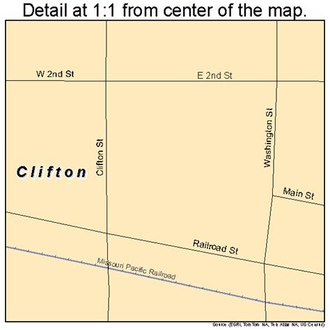 Clifton Kansas Street Map 2014200