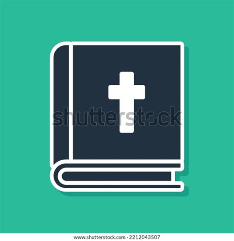 Blue Holy Bible Book Icon Isolated Stock Vector Royalty Free