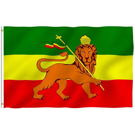 Anley Fly Breeze 3x5 Foot Ethiopia Flag With Lion Vivid Color And
