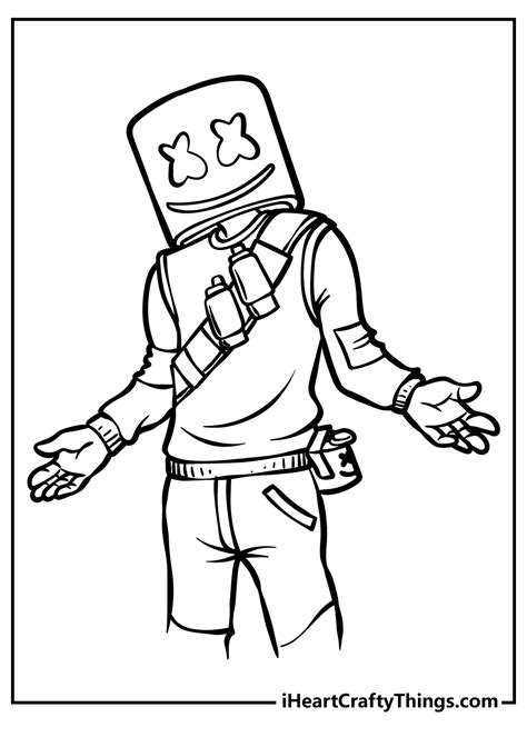 Fortnite Coloring Pages Printable Pops Marshmallow Skins