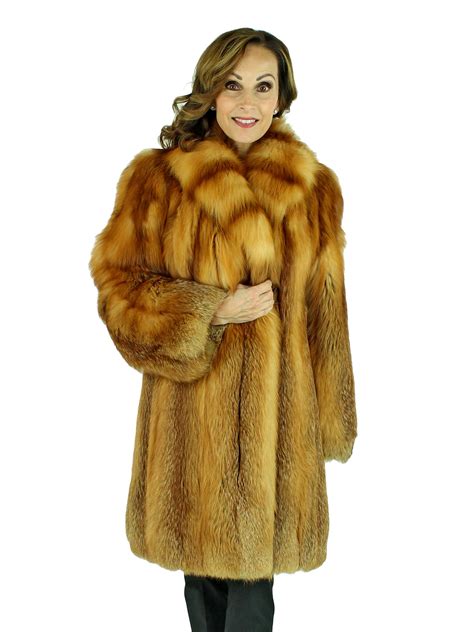 Red Fox Fur 78 Coat Womens Fur Coat Medium Estate Furs