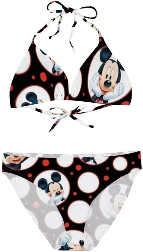 Mickey Mouse Dance Bikini Swimsuit For Women Pools Beach