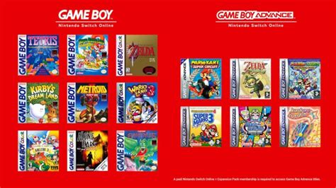 Nintendo Switch Online Adds Game Boy And Game Boy Advance Games