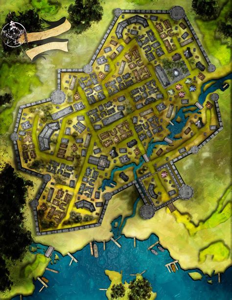 Fantasy World Map Fantasy Map Fantasy City Map