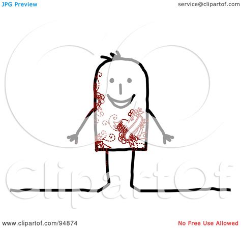 Royalty Free Rf Clipart Illustration Of A Stick People Man With