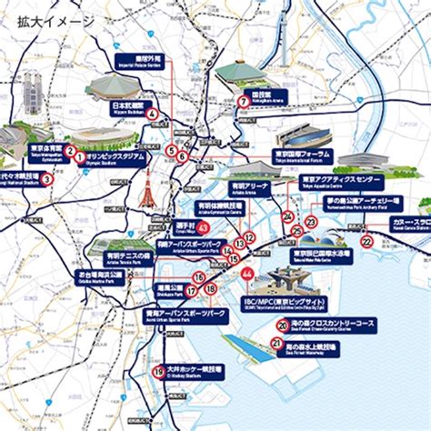 Tokyo 2020 Olympics And Paralympics Official Venues Map Japan Trend Shop