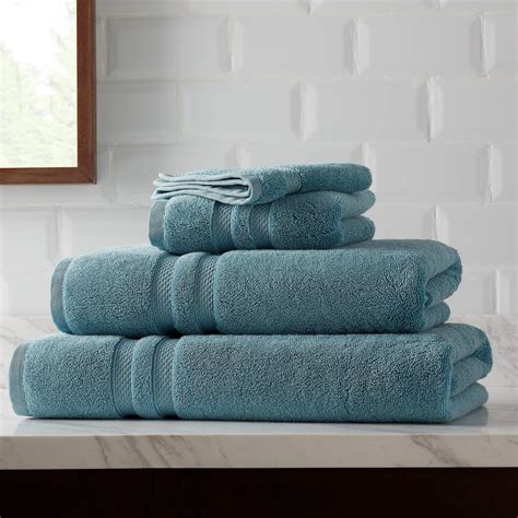 Hotel Style Turkish Cotton Bath Towel Collection Solid Print Teal 6