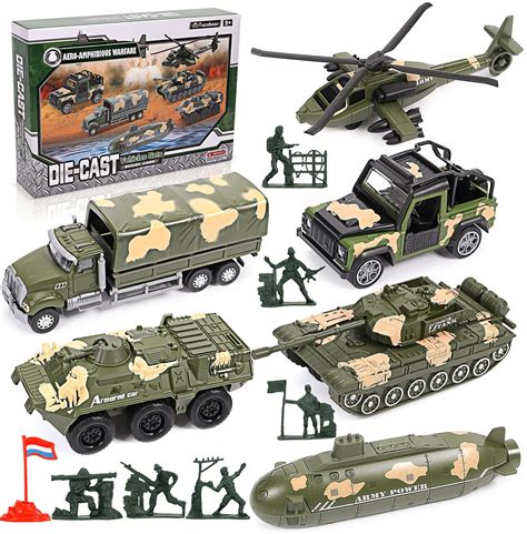 Buy Die Cast Vehicles Toy Set 6 Pack Alloy Army Toys Playset With Army