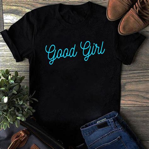 Good Girl Ddlg Bdsm Submissive T Shirt For Women Black With Blue Text Thekingshirts