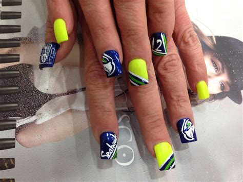 Seahawks Nails Design Seahawks Nails Seahawks Nails Design Nails