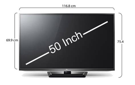Since one inch is equal to 2.54 cms (centimeters), the metric tv size will be 107cms. LG 50 Inch Class Plasma HD TV 50PN4500 | Souq - UAE
