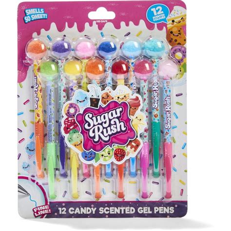 12 Pack Sugar Rush Candy Scented Gel Pens Kmart