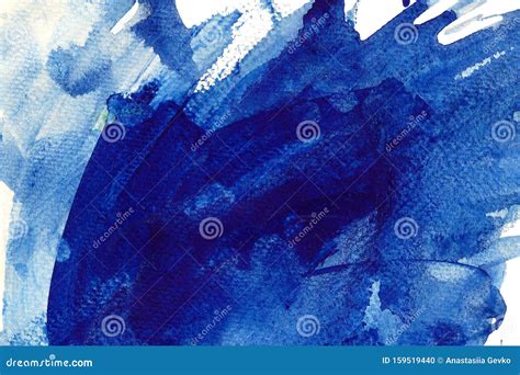 Ultramarine Watercolor Texture Background Stock Illustration