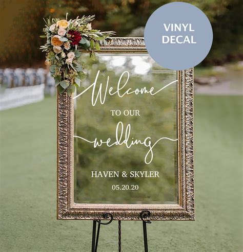 Welcome To Our Wedding Sign Mirror Decal Wedding Welcome Etsy Australia