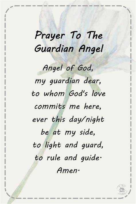 Printable Guardian Angel Prayer Printable Templates