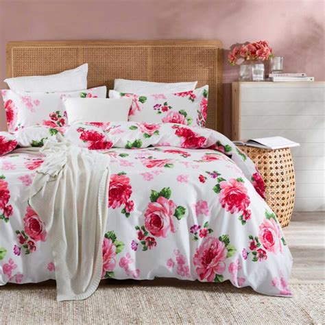 Romantic Chic Bed Of Roses Floral Duvet Cover Large Rose Flowers Luxury
