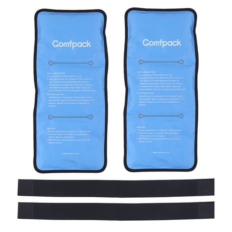 Comfpack Reusable Gel Ice Packs With Straps For Hot And Cold Compress
