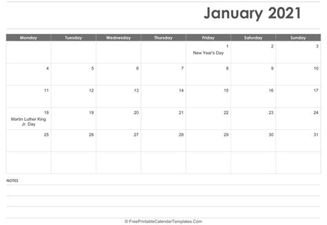 January 2021 Calendar Uk Printable Free Letter Templates