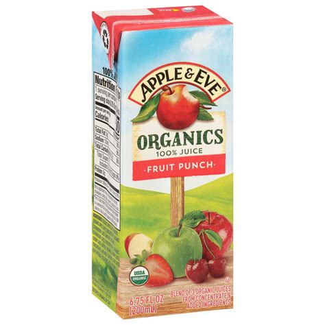 Apple And Eve Organics 100 Fruit Punch Juice 675 Oz Boxes Shop Juice