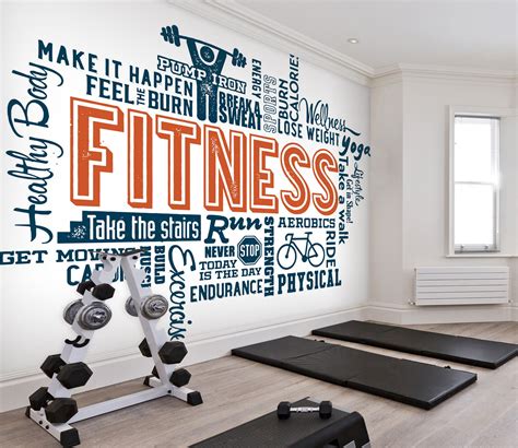 3d Fitness Letters 249 Wall Murals Aj Wallpaper