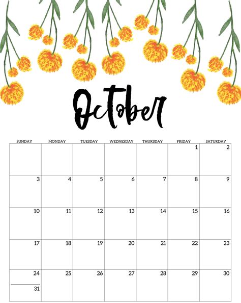 Printable October 2018 Calendar Towncalendarscom October 2022