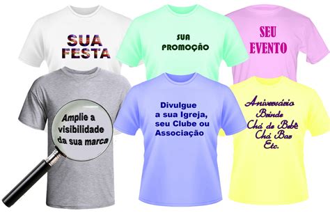 Camiseta Com Logomarca Personalizada 10 Peças Elo7