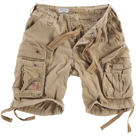Surplus Army Style Airborne Vintage Cargo Mens Cotton Combat Shorts Beige Washed Ebay