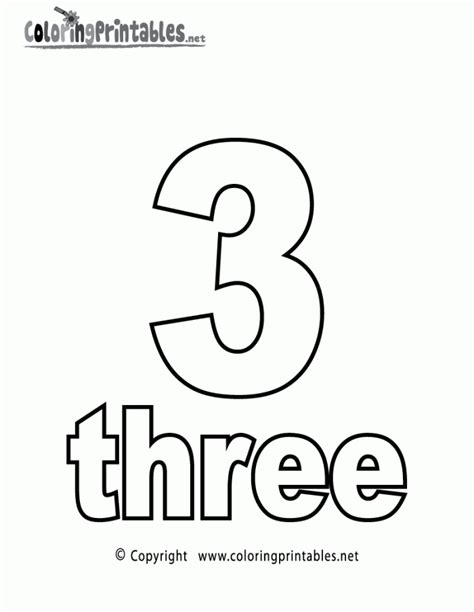 We all know that every simple gesture for our children is one way to show them how much we love them so with these printable coloring pages. Number 3 Coloring Page - Coloring Home