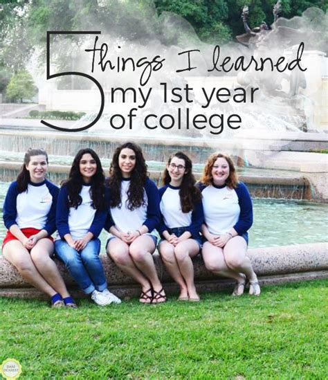 freshman year 5 things i learned in college