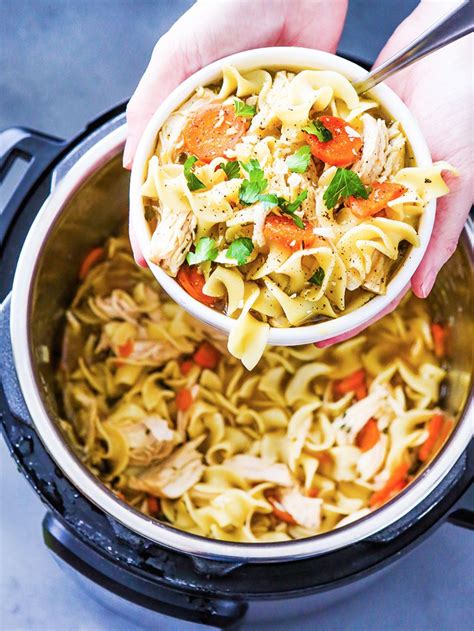 Using pickled ginger and leftover roast chicken makes it special. Instant Pot Chicken Noodle Soup | Recipe (With images) | Chicken noodle soup, Pot recipes ...