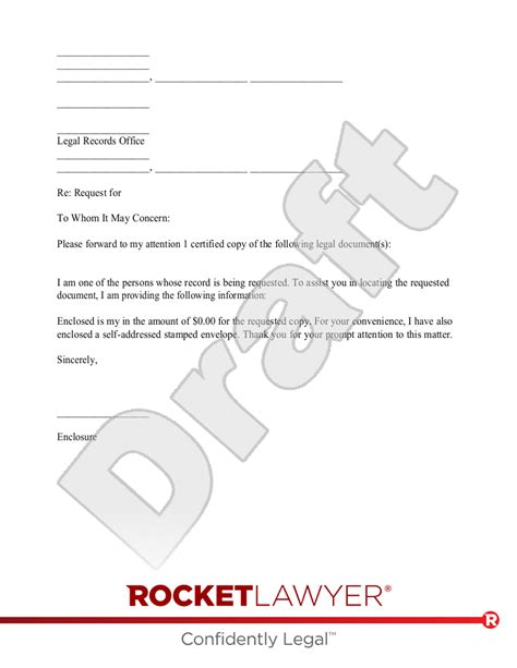 Free Legal Records Request Letter Rocket Lawyer
