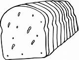 Bread Coloring Loaf Colouring Toast Printable Clipart Grain Bag Clipartmag Drawing Template sketch template