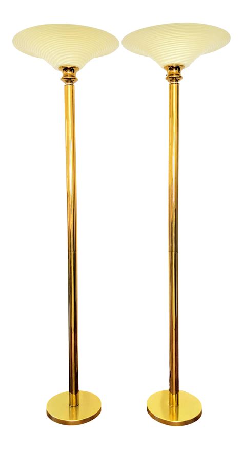80s Contemporary Brass Floor Lamps, a Pair | Floor lamp, Contemporary brass floor lamp, Brass ...