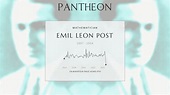 Emil Leon Post Biography - American mathematician and logician (1897 ...