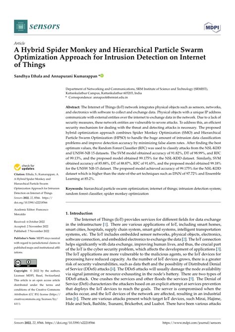 (PDF) A Hybrid Spider Monkey and Hierarchical Particle Swarm