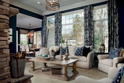 5 Best Beautiful Navy And Brown Living Room Ideas Blue