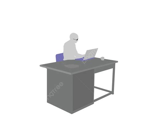 A Business Woman Sitting At A Desk Silhouette At Desk Headquarters