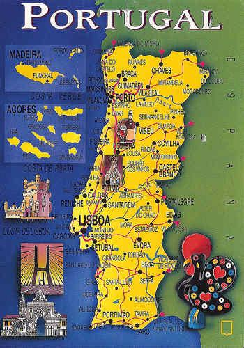 Ein portugal urlaub sollte bei jedem urlauber auf der bucketlist stehen. Portugal Karte Norden | Kleve Landkarte