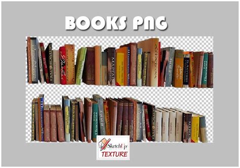 Sketchup Texture Books Cut Out Png
