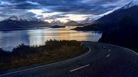 Wallpaper New Zealand 4k Hd Wallpaper Nature Sky Clouds Lake