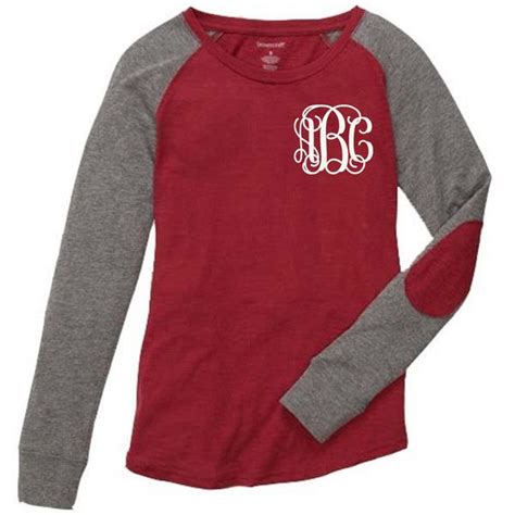 Monogrammed Personalized Boxercraft Raglan Patchwork Tee Size Xxl 20 Liked On Polyvore