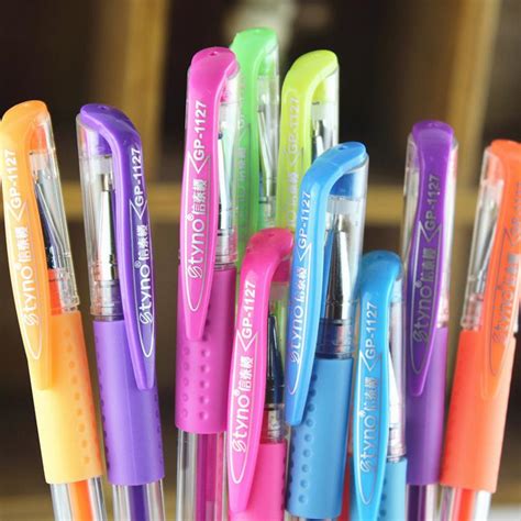 Learn how to draw a pen for kids easy and step by step. 6/12pcs set Colorful Gel Pen set Glitter pens Cute pen For ...