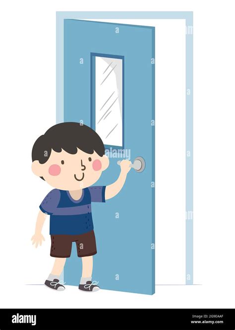 Child Closing Door School Cut Out Stock Images And Pictures Alamy